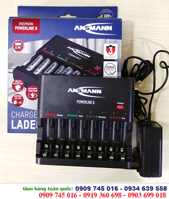 Ansman Powerline 8; Máy sạc pin AA, AAA thông minh Ansmann Powerline 8 - mỗi lần sạc được từ 1-8 pin